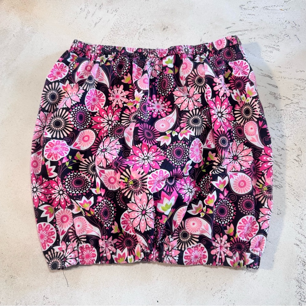 Y2K Pink Floral Bubble Tube Top